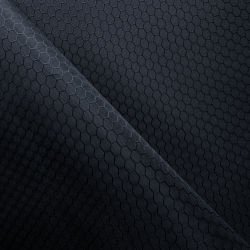 Ткань Оксфорд 300D PU Рип-Стоп СОТЫ, цвет Черный (на отрез)  в Уфе