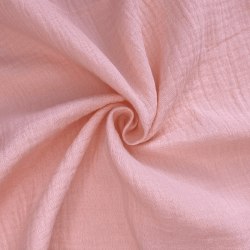 Ткань Муслин Жатый,  Нежно-Розовый   в Уфе