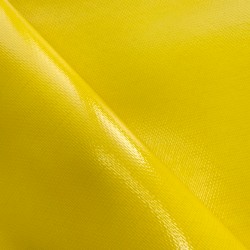 Ткань ПВХ 600 гр/м2 плотная, Жёлтый (Ширина 150см), на отрез  в Уфе