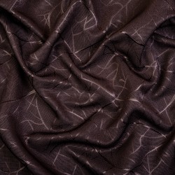 Ткань Блэкаут для штор &quot;Ледовое тиснение цвет Темно-Коричневый&quot; (на отрез)  в Уфе