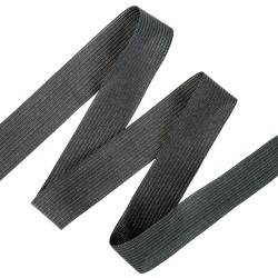Окантовочная лента-бейка, цвет Чёрный 22мм (на отрез)  в Уфе