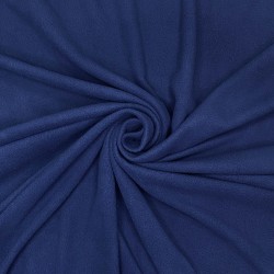 Ткань Флис Односторонний 130 гр/м2, цвет Темно-синий (на отрез)  в Уфе