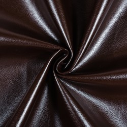 Ткань Дерматин (Кожзам) для мебели, цвет Темно-Коричневый (на отрез)  в Уфе