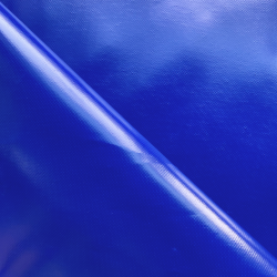 Ткань ПВХ 450 гр/м2, Синий (Ширина 160см), на отрез  в Уфе
